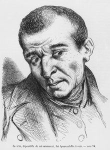 Vautrin arrestado e identificado, ilustración de Esplendores y Miserias de las Cortesanas por Honoré de Balzac, publicado en 1867 de French School