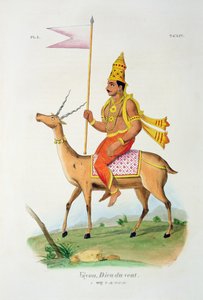 Vayu, grabado por C. de Motte (1785-1836) de French School