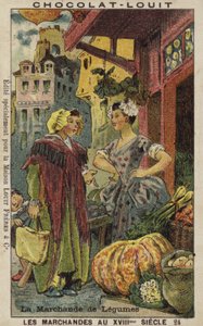 Vendedor de verduras, siglo XVIII de French School
