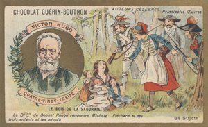 Victor Hugo (1802-1885), poeta, dramaturgo, escritor y novelista francés, autor de "Noventa y tres", novela (1874)