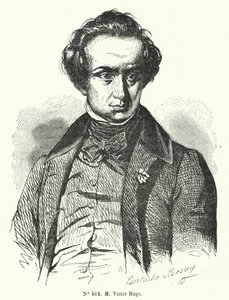 Victor Hugo, novelista y dramaturgo francés (grabado) de French School