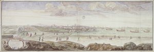 Vista desde el lado de la enfermería, Marsella, 1698 de French School