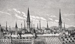Vista de Dortmund, después de un grabado en cobre en 