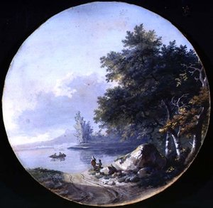 Vista de un lago de French School