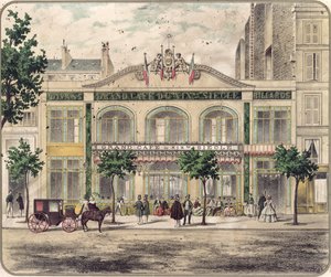 Vista del Grand Cafe du XIXeme Siecle, París, 1857 de French School