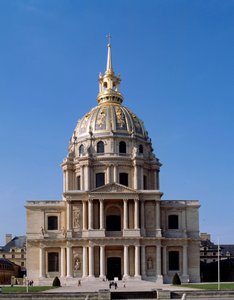 Vista del Hotel des Invalides, un monumento parisino, cuya construcción fue ordenada por Luis XIV en 1670 de French School