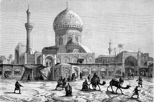 Vista del Mercado y la Mezquita Ahmet-Kiaia, Bagdad de French School
