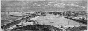 Vista de la ciudad de Saint Nazaire (Saint-Nazaire) (Loire Atlantique, 44) de French School