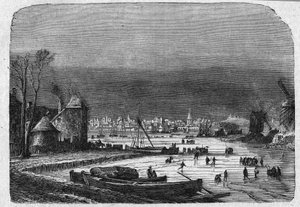 Vista de la ciudad de La Haya en Holanda, finales del siglo XIX. Grabado en “La gazette du dimanche” del 5 de diciembre de 1895.