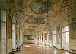 Vista de la galería conocida como La Belle Inutile, diseñada por Robert de Cotte (1656-1735) c.1700