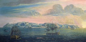 Vista de la isla de Santa Elena, c.1820