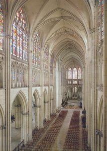 Vista de la nave y el coro, construida entre 1314 y el siglo XV de French School