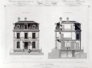 Villa Suburbaine, Premier Chasse en St. Cloud, de Architecture Privee au C19th de French School