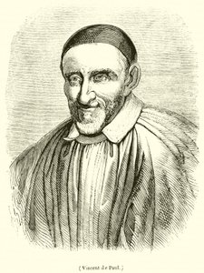 Vicente de Paúl (grabado) de French School