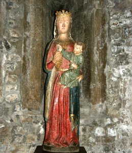 Virgen y Niño sosteniendo uvas, principios del siglo XV de French School
