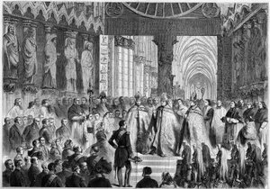 Visita de Napoleón III (1808-1873) y la Emperatriz Eugenia (1826-1920) a Reims
