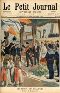 Visita del Zar Nicolás II de Rusia a Francia Primera página del periódico 