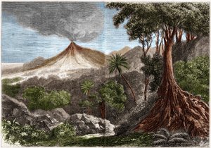 Erupción volcánica, Isla de la Reunión de French School