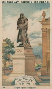 Voltaire, Escritor, 1694-1778, Erigida en Quai Malaquais