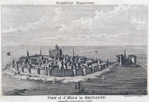 Vista de St Malo - Grabado por Thomas de French School