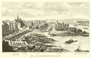 Vista del Arsenal y de la isla Louviers, hacia 1670