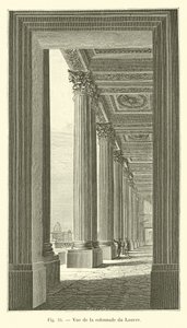 Vista de la columnata del Louvre