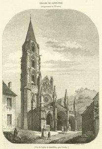 Vista de la iglesia de Saint-Pere, cerca de Vezelay de French School