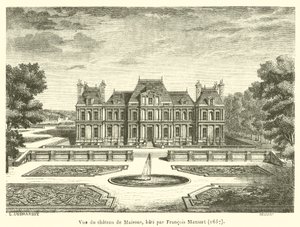Vista del castillo de Maisons, construido por François Mansart