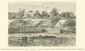 Vista del puesto de Gabón en 1861, Parque de carbón de French School