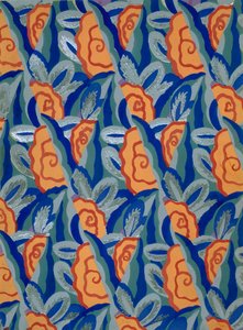 Diseño de papel tapiz por Maison Gaillard, pub. 1930 de French School
