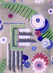 Diseño de papel tapiz por Maison Hans et Fils, pub. 1930 de French School