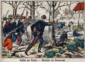 Guerra de 1870 entre Francia y Prusia: Batalla de Buzenval en la región de París el 19/01/1871. de French School