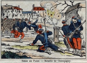 Guerra de 1870 entre Francia y Prusia: la Batalla de Champigny o la Batalla de Villiers del 30/11 al 02/12/1870. de French School