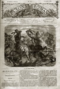 Guerras de Religión - Los Cuarenta y Cinco - Franceses y Flamencos - La singular batalla de Henri de Joyeuse (1563-1608) - Las buenas novelas 1864 - Alexandre Dumas Padre de French School