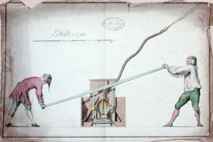 Bomba de agua para extinguir incendios, mediados del siglo XVIII de French School