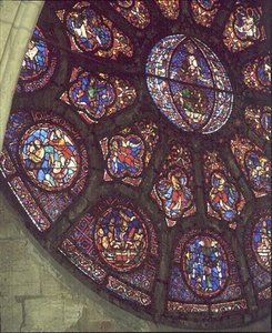 Rosetón occidental, detalle del Juicio Final, c.1225 de French School