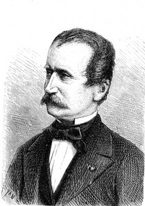 Wilhelm ENGERTH (1814-1884), ingeniero austriaco, diseñador de la primera locomotora de montaña. Grabado 1867 de French School