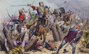 Guillermo el Conquistador en la batalla de Hastings