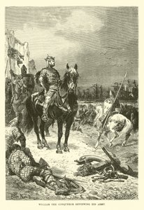 Guillermo el Conquistador revisando su ejército de French School