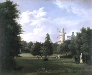Molino de viento en la Folie-Beaujon en París, c.1830 de French School