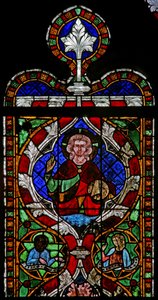 Ventana N-chapA que representa a Cristo de French School