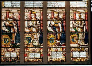 Ventana que representa a Francois de Bourbon (1539-92) Príncipe Delfín, Rene d