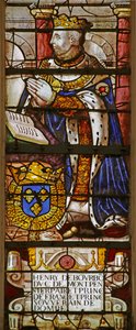 Ventana que representa a Enrique de Borbón de French School
