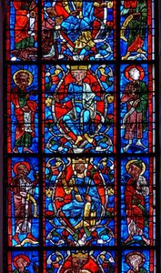 Ventana que representa el Árbol de Jesé de French School