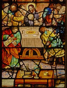Ventana en el Charnier (w.12) que representa la Última Cena