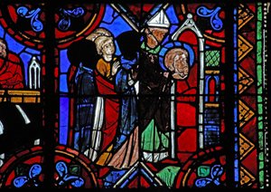Historia de San Julián de Brioude - la muerte de San Ferreol, amigo de Julián, que murió durante las persecuciones de Diocleciano; sus reliquias son transferidas de French School