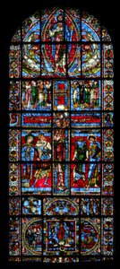 Ventana de la Crucifixión de French School