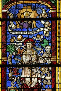 Ventana w0 que representa la Letanía de la Virgen María (Después de un grabado de Thilmann Kerver)