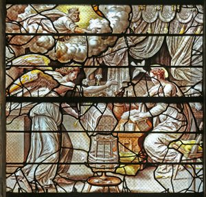 Ventana w10 que representa la Anunciación de French School