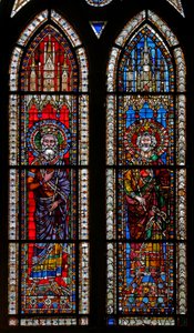 Emperadores Enrique de Bamberg y Federico Barbarroja de French School